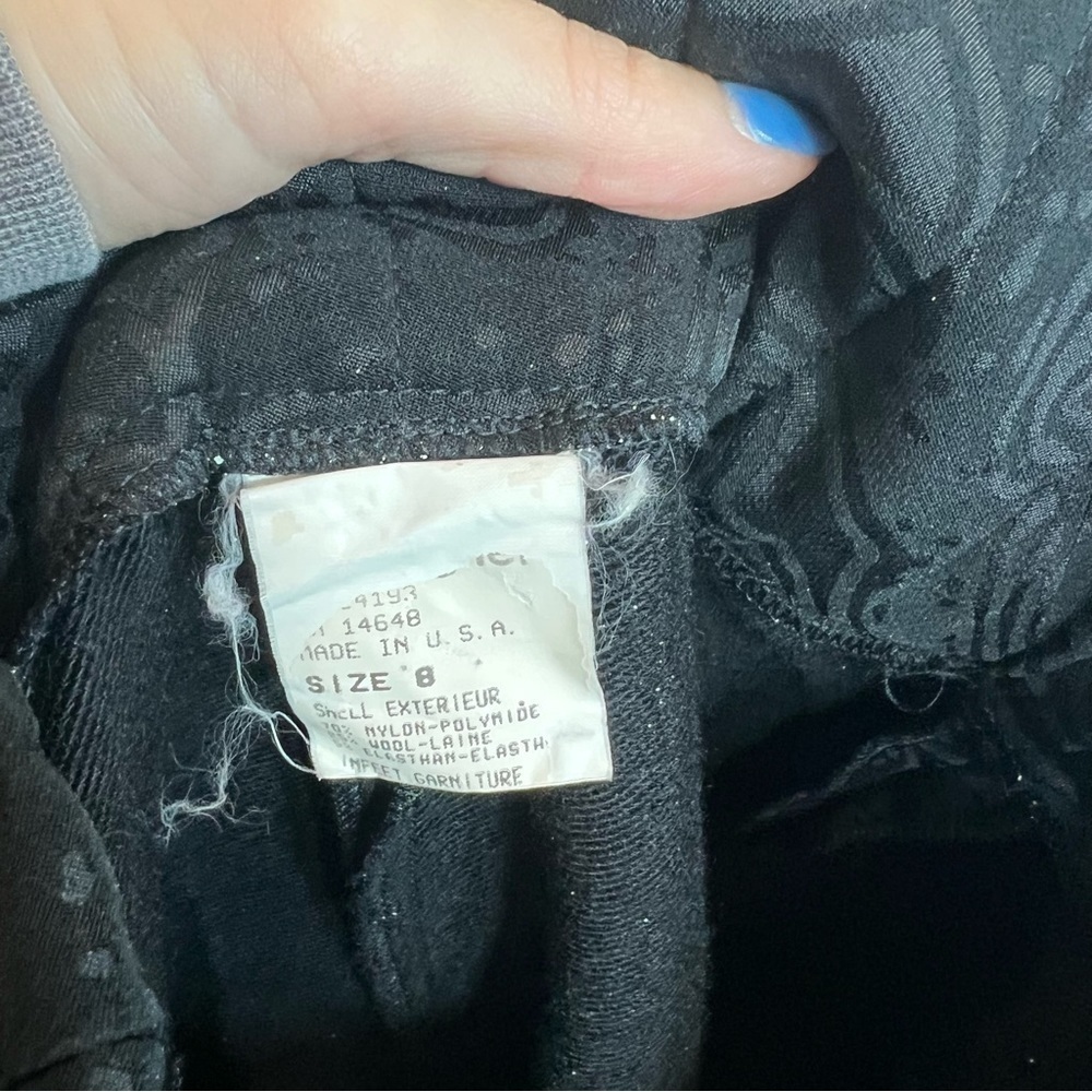 Bogner Black Patterned Ankle Pants - image 6